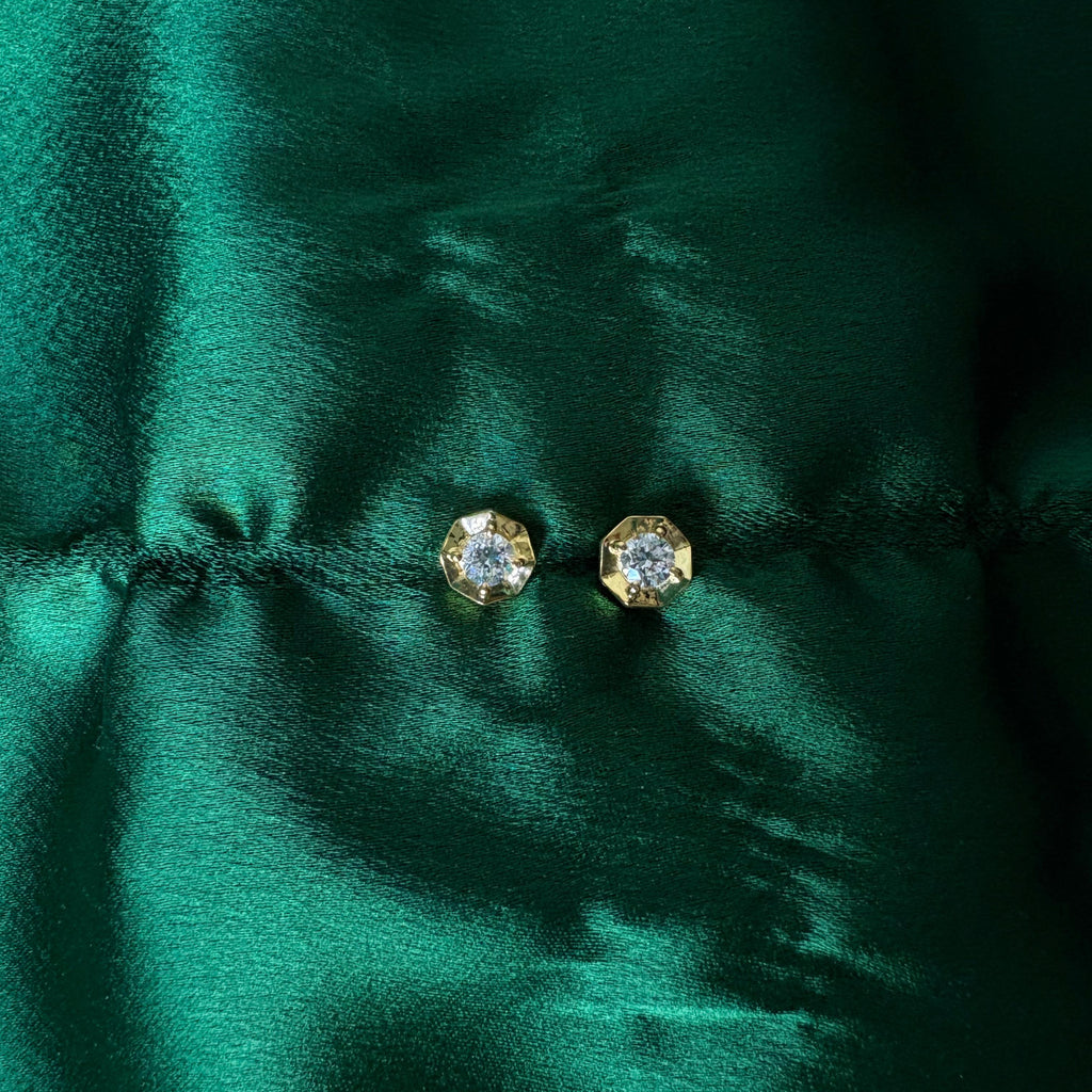 Gold Round Studs